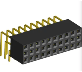 2.54mm PCB Socket Triple Rows R A Dip Type.(H=8.5)